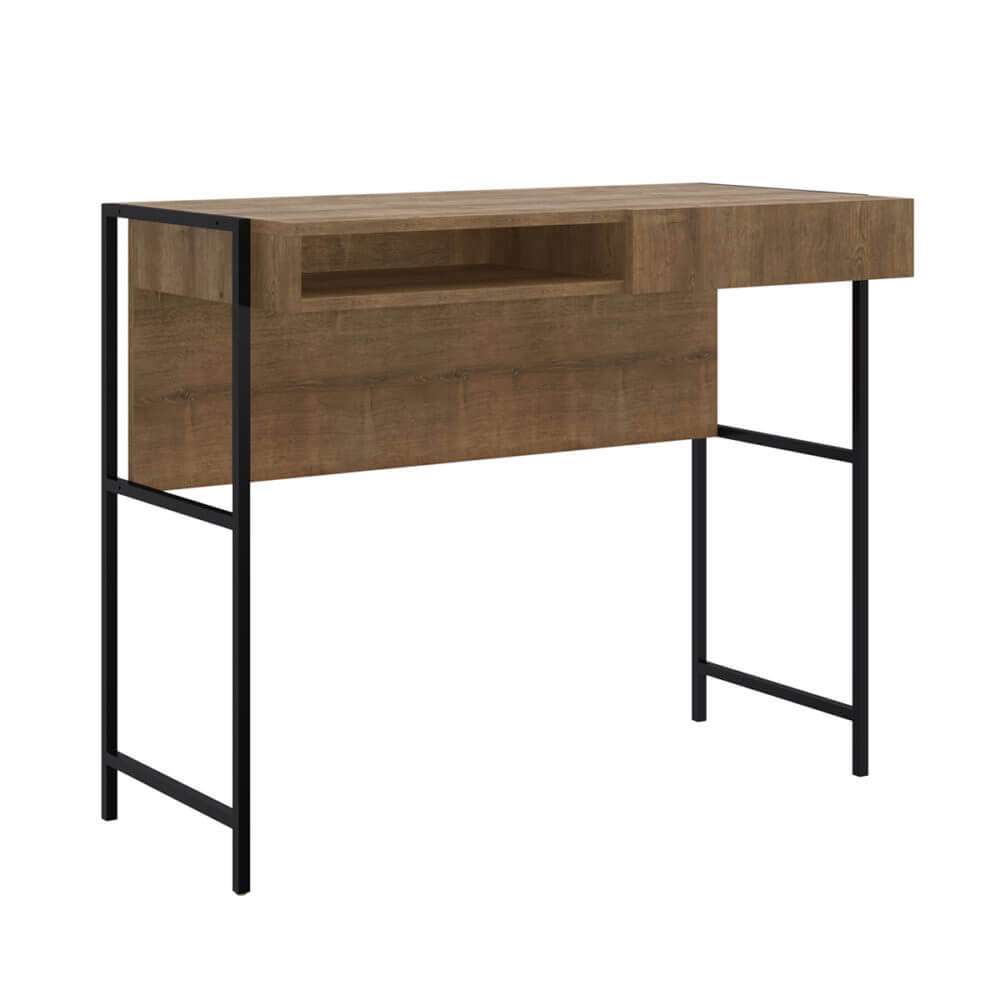 37" Small Industrial Style Desk made of wood and steel legs with 1 drawer