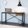 54" Long Industrial Desk made of Wood and Steel Legs with 1 drawer