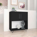 Modern Black Cabinet made from MDP wood and black steel modern legs and handles