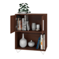 Modern Brown Cabinet with intern storage made from MDP wood and silvery steel modern legs and handles
