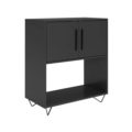 Modern Black Cabinet made from MDP wood and black steel modern legs and handles