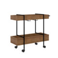 27813_Mateus Bar Cart_02 Industrial Style Bar Cart Made of MDP wood and black steel legs with wheels