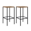 27816_Mabel_Bar_Stools_04 2 squared high industrial style bar stools. Made of MDP Wood and black steel legs