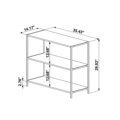 Low industrial bookcase dimensions - inches