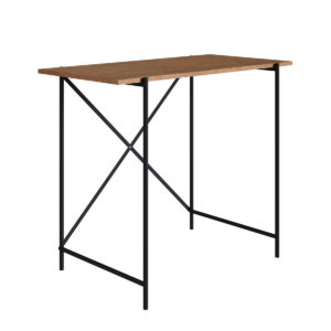 Small Industrial style simple desk made from wood and black steel legs