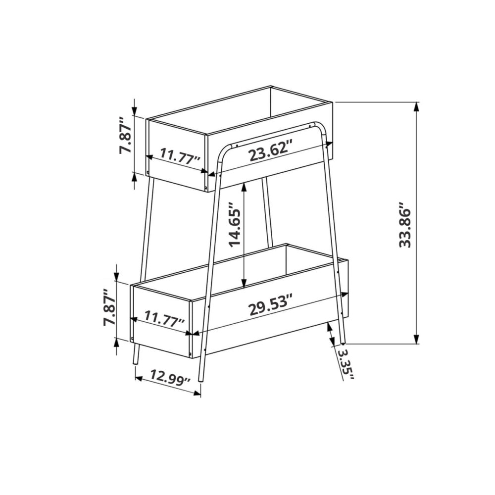 Industrial style living room display furniture dimensions - inches