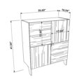 Dimensions of Industrial Wood Closed Cabinet with storage for wine